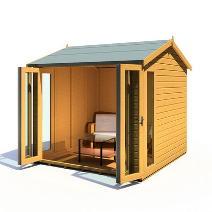 Shire Blenheim 7' 10" x 7' 10" Reverse Apex Summerhouse - Premium Dip Treated Shiplap