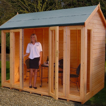 Shire Blenhiem 10' 2" x 6' 5" Apex Summerhouse - Premium Dip Treated Shiplap