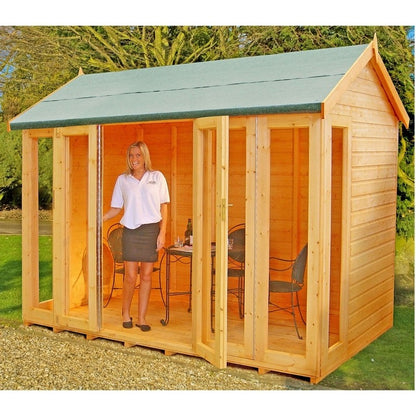 Shire Blenhiem 8' 4" x 10' 2" Apex Summerhouse - Premium Dip Treated Shiplap