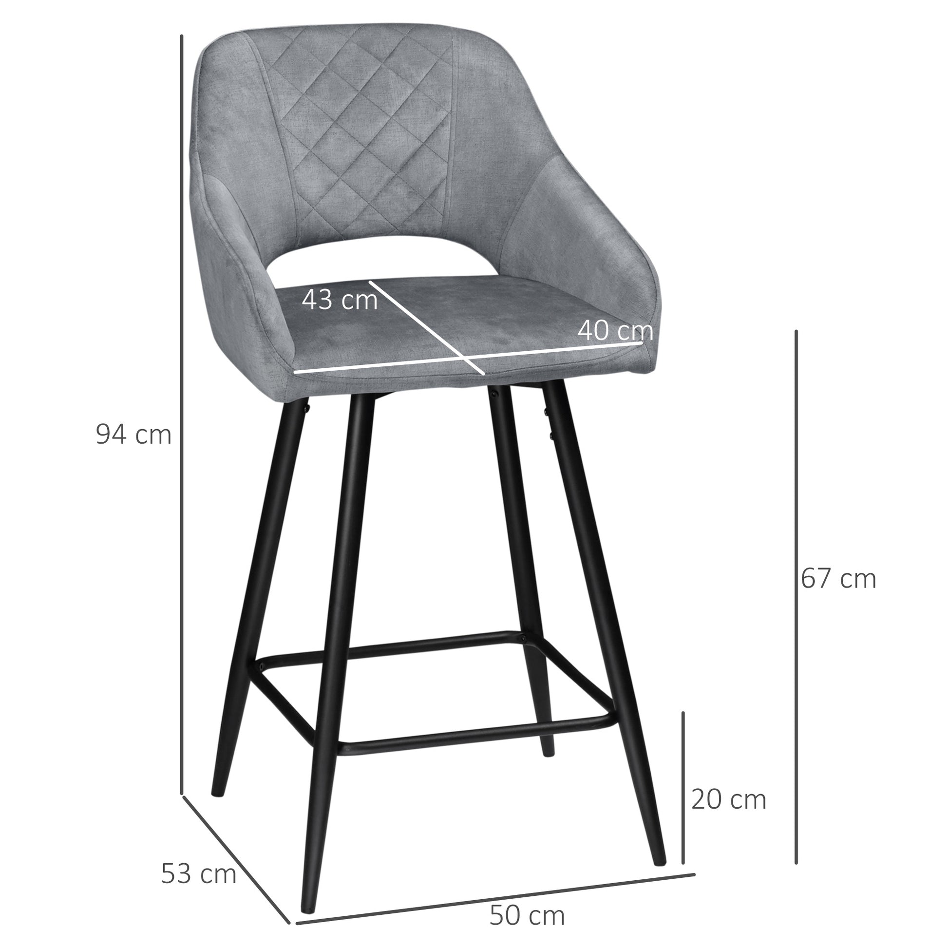 Homcom Bar Stools Set of 2