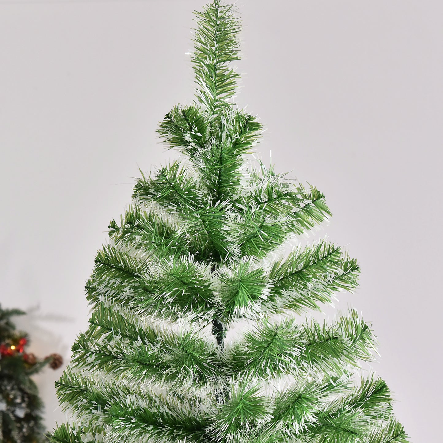 Homcom 7FT Indoor Christmas Tree Artificial Decoration Xmas Gift with Metal Stand Branch Tips