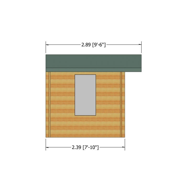 Shire Bourne 13' 8" x 7' 10" Apex Log Cabin - Premium 28mm Cladding Tongue & Groove