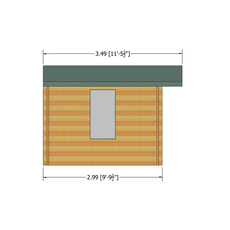 Shire Bourne 13' 8" x 9' 9" Apex Log Cabin - Premium 70mm Cladding Tongue & Groove