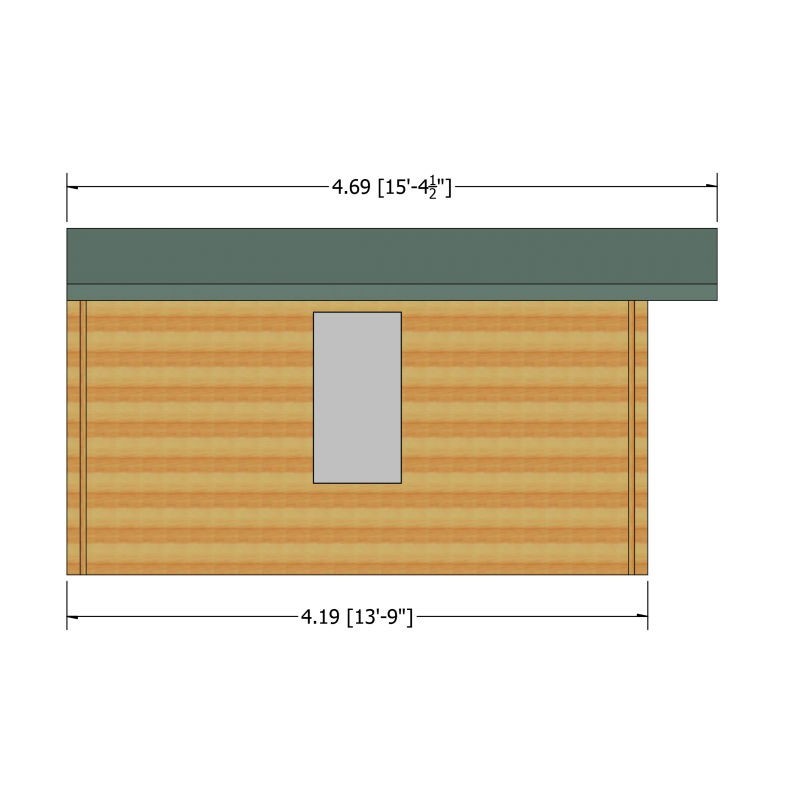 Shire Bourne 13' 8" x 13' 8" Apex Log Cabin - Premium 28mm Cladding Tongue & Groove