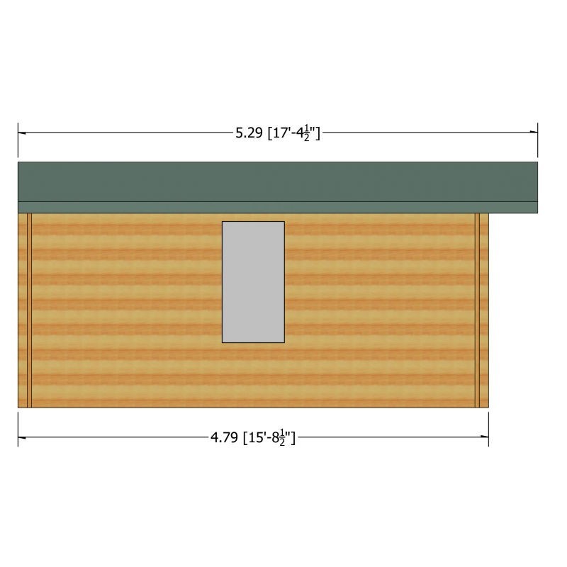 Shire Bourne 13' 8" x 15' 8" Apex Log Cabin - Premium 28mm Cladding Tongue & Groove