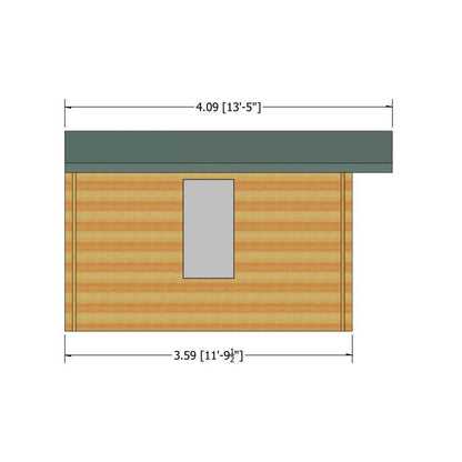 Shire Bourne 15' 6" x 11' 9" Apex Log Cabin - Premium 70mm Cladding Tongue & Groove