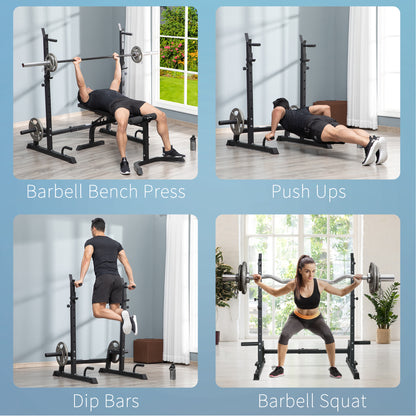 Homcom Multi-Function Barbell Squat Rack Stand