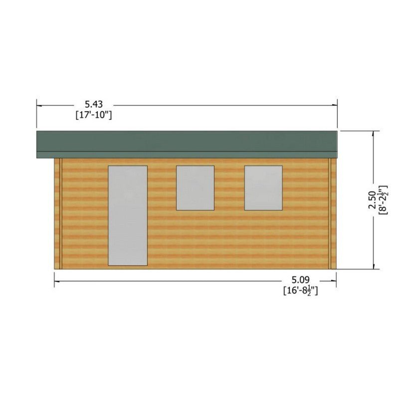 Shire Bradenham 13' 8" x 16' 8" Reverse Apex Garage - Premium 34mm Cladding Tongue & Groove