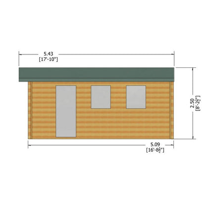 Shire Bradenham 13' 8" x 16' 8" Reverse Apex Garage - Premium 34mm Cladding Tongue & Groove