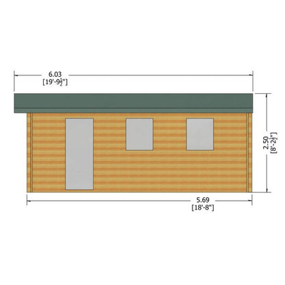 Shire Bradenham 13' 8" x 18' 8" Reverse Apex Garage - Premium 70mm Cladding Tongue & Groove