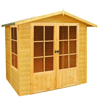 Shire Buckingham 7' 1" x 7' 8" Apex Summerhouse - Premium Pressure Treated Shiplap