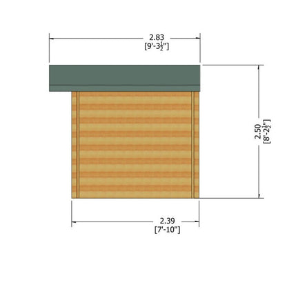 Shire Bucknells 8' x 10' Apex Log Cabin - Classic 28mm Cladding Tongue & Groove