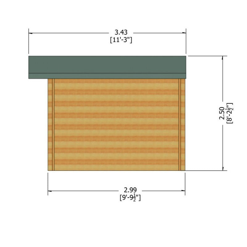 Shire Bucknells 9' 9" x 9' 9" Apex Log Cabin - Premium 34mm Cladding Tongue & Groove