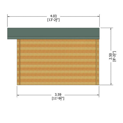 Shire Bucknells 12' x 10' Apex Log Cabin - Classic 28mm Cladding Tongue & Groove