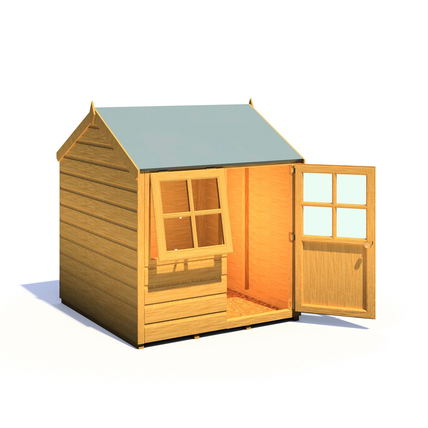 Shire Bunny 3' 10" x 3' 10" Apex Children's Playhouse - Premium Dip Treated Shiplap