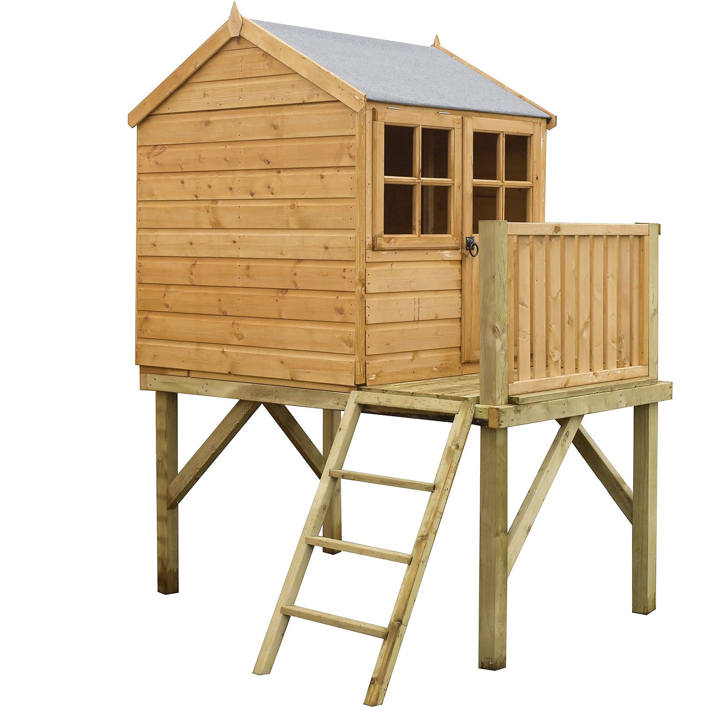 Shire Bunny 3' 11" x 5' 11" Apex Children's Playhouse - Premium Dip Treated Shiplap