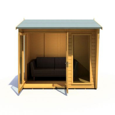 Shire Burghclere 7' 7" x 8' 2" Reverse Apex Summerhouse - Premium Dip Treated Shiplap