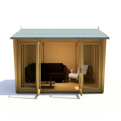 Shire Burghclere 7' 10" x 10' Reverse Apex Summerhouse - Premium Dip Treated Shiplap