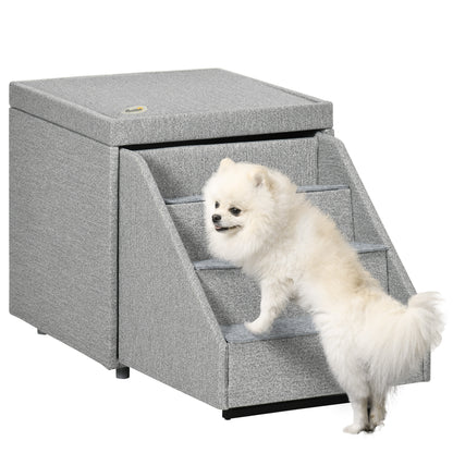 PawHut 2 in 1 Dog Steps Ottoman