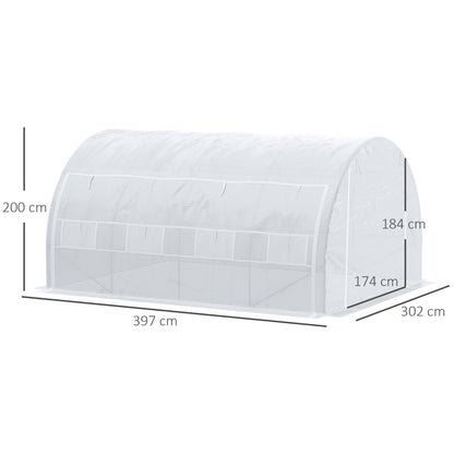 Outsunny 4 x 3 x 2 m Polytunnel Greenhouse