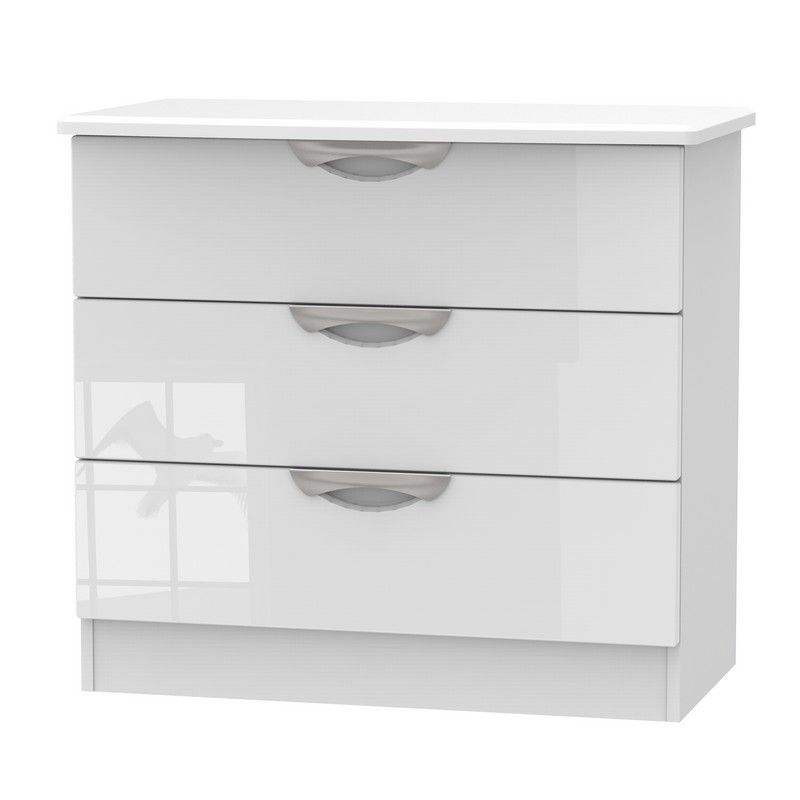 Weybourne Chest of Drawers White 3 Drawers