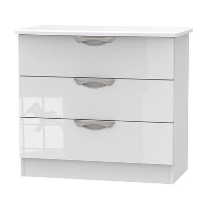 Weybourne Chest of Drawers White 3 Drawers