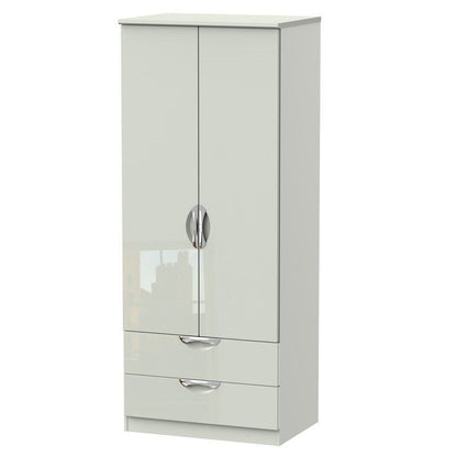 Weybourne Tall Wardrobe Off-white 2 Doors 2 Drawers