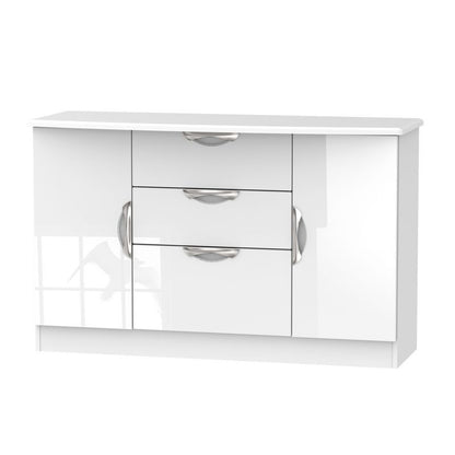 Weybourne Large Sideboard White 2 Doors 3 Drawers