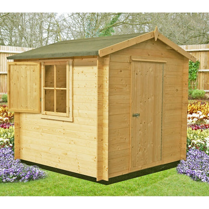 Shire Camelot 10' x 10' Apex Log Cabin - Budget  Cladding Tongue & Groove