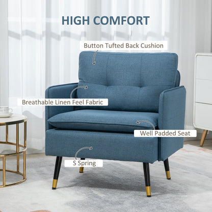 Homcom Modern Armchairs with Steel Legs