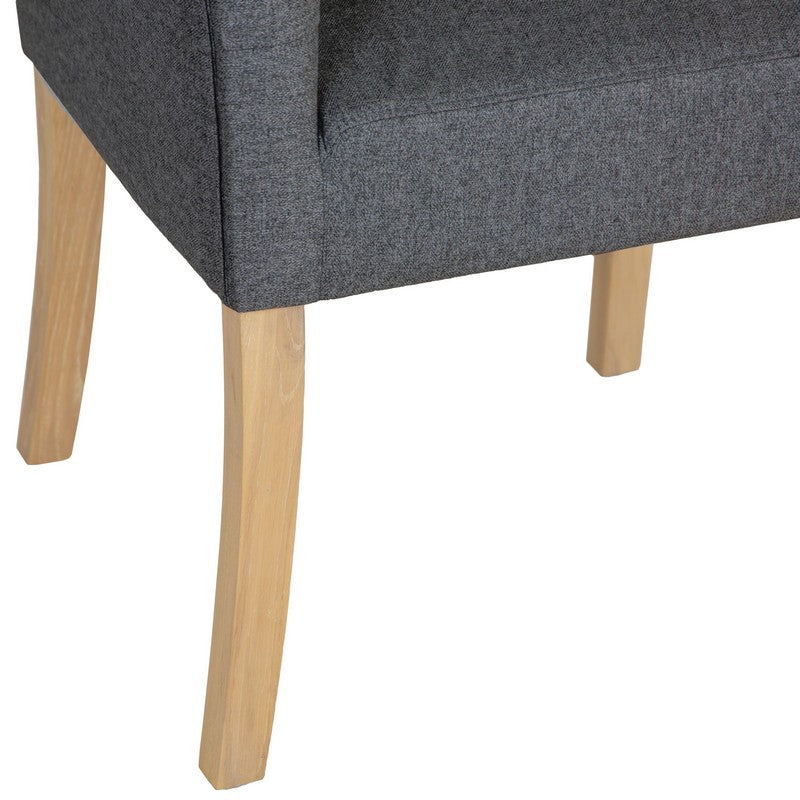 Chelsea Corner Bench Oak Dark Grey