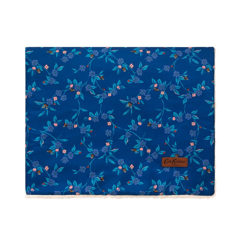 Flora Fauna Dog Blanket Blue Fleece 120cm by Cath Kidston