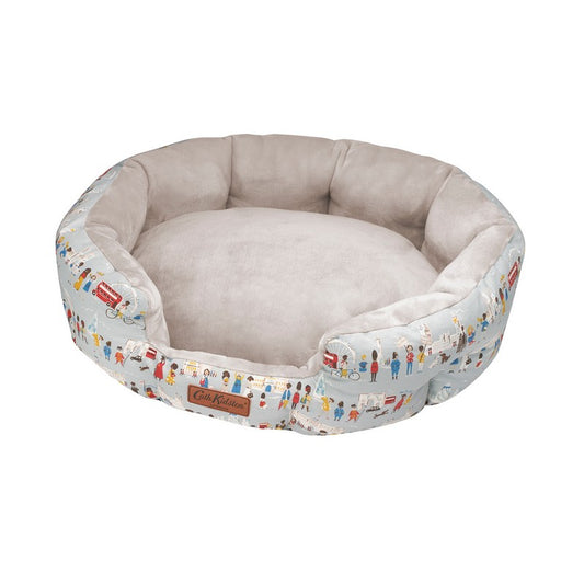 Small Dog Bed Blue Cotton 60cm by Cath Kidston