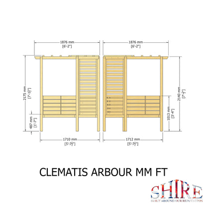 Shire Clematis Pressure Treated Garden Arbour