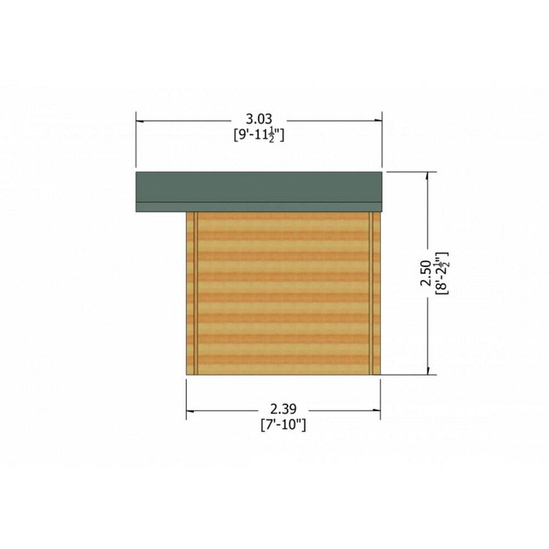 Shire Clipstone 11' 9" x 7' 10" Apex Log Cabin - Premium 28mm Cladding Tongue & Groove with Assembly