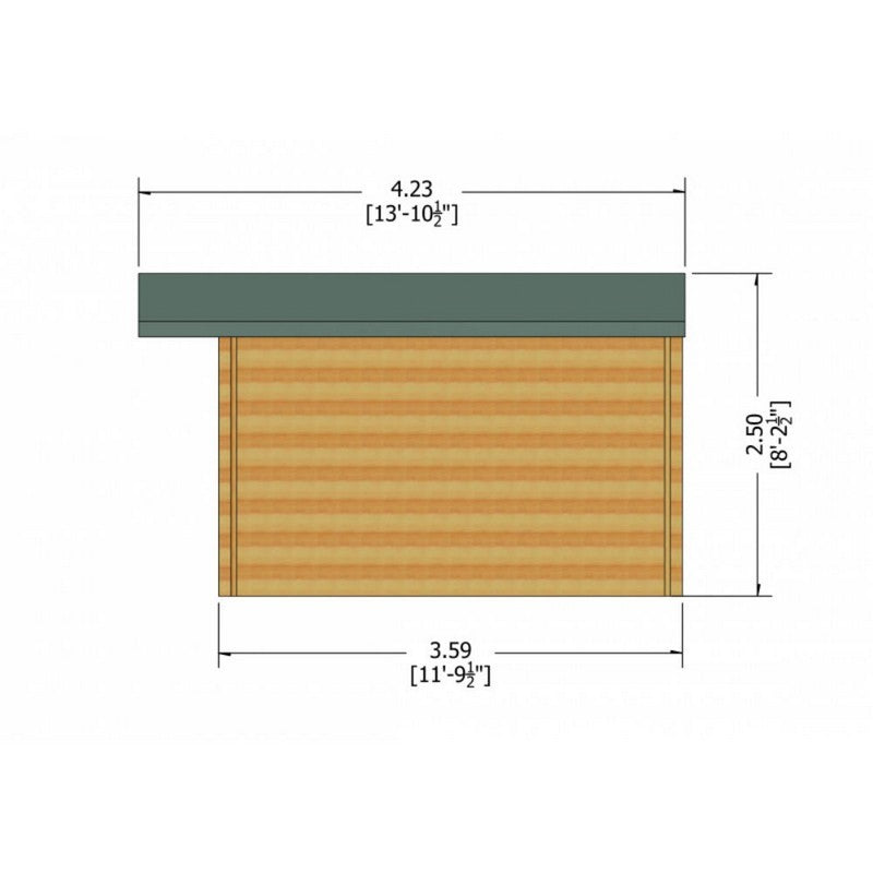 Shire Clipstone 11' 9" x 11' 9" Apex Log Cabin - Premium 34mm Cladding Tongue & Groove