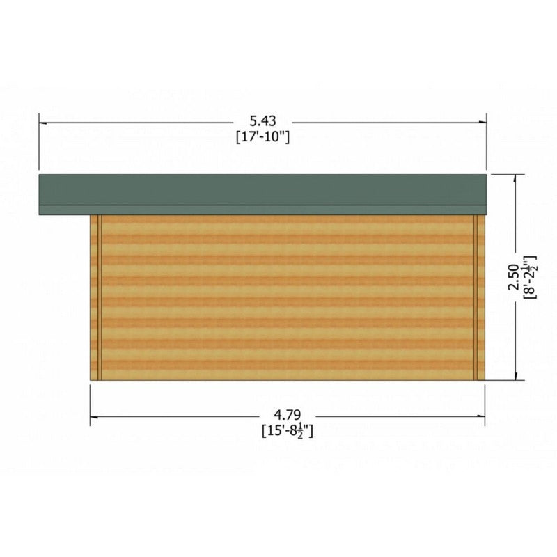 Shire Clipstone 11' 9" x 15' 8" Apex Log Cabin - Premium 28mm Cladding Tongue & Groove with Assembly