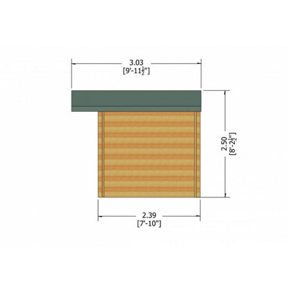 Shire Clipstone 13' 8" x 7' 10" Apex Log Cabin - Premium 70mm Cladding Tongue & Groove