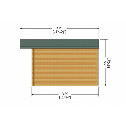 Shire Clipstone 15' 8" x 11' 9" Apex Log Cabin - Premium 28mm Cladding Tongue & Groove with Assembly