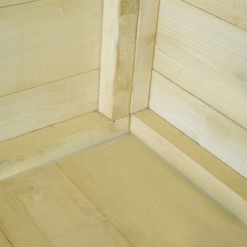 Shire Corner 6' 8" x 6' 8" Flat Shed - Premium Pressure Treated Shiplap