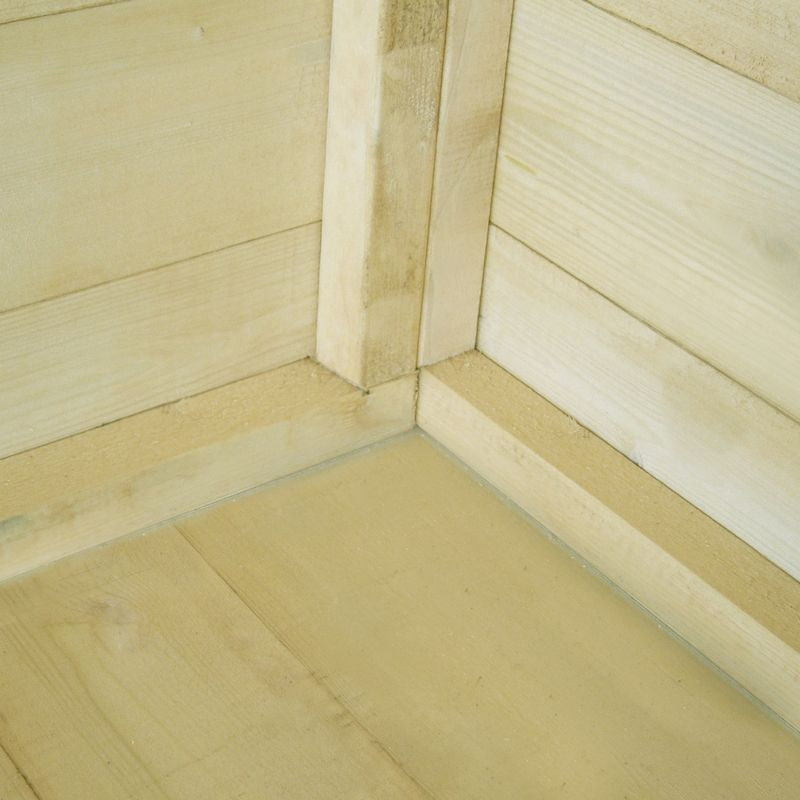 Shire Corner 7' 4" x 7' 4" Flat Shed - Premium Pressure Treated Shiplap