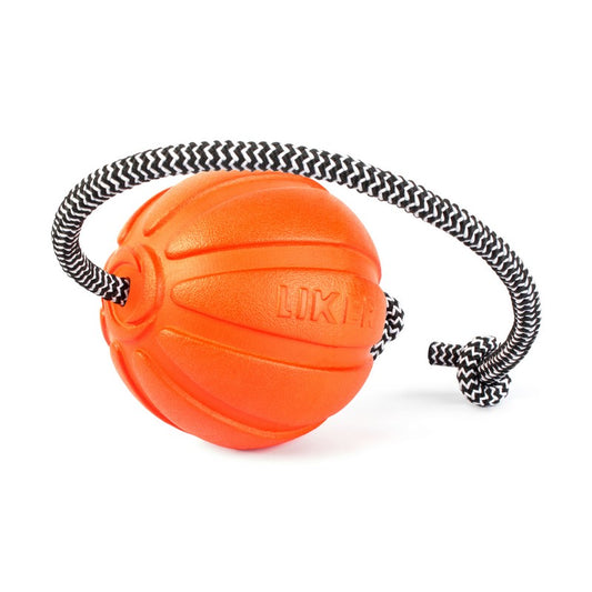 Cord Large Dog Ball Orange Rubber 30cm by LIKER