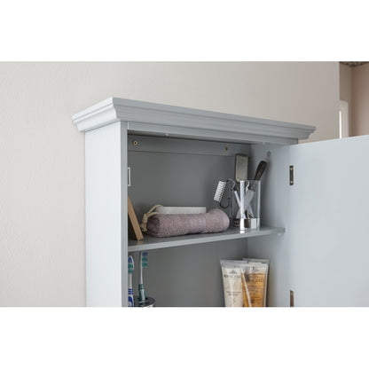 Colonial Bathroom Cabinet Grey 1 Door 3 Shelves