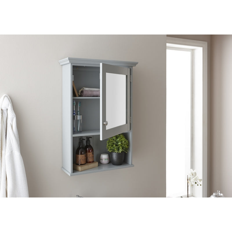 Colonial Bathroom Cabinet Grey 1 Door 3 Shelves