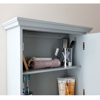 Colonial Bathroom Cabinet Grey 1 Door 3 Shelves