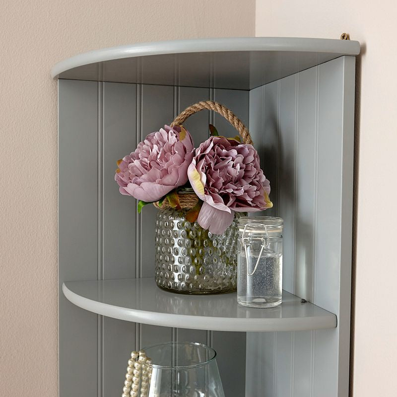 Colonial Shelving Unit Grey 2 Shelves