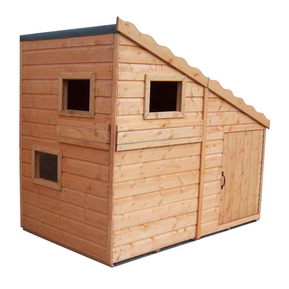 Shire Command Post 5' 10" x 3' 10" Pent Children's Playhouse - Premium Dip Treated Shiplap