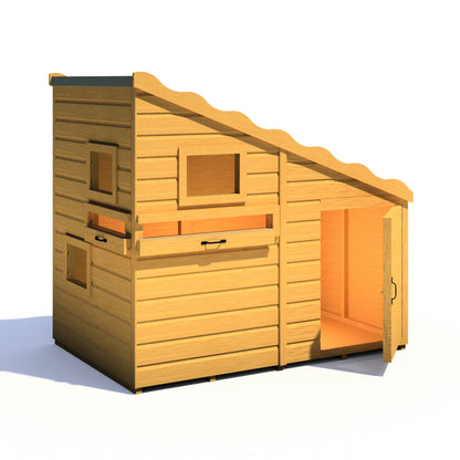 Shire Command Post 5' 10" x 3' 10" Pent Children's Playhouse - Premium Dip Treated Shiplap