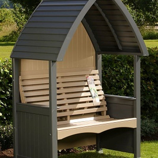 AFK Premium Cottage Arbour Charcoal & Nutmeg 2 Seat