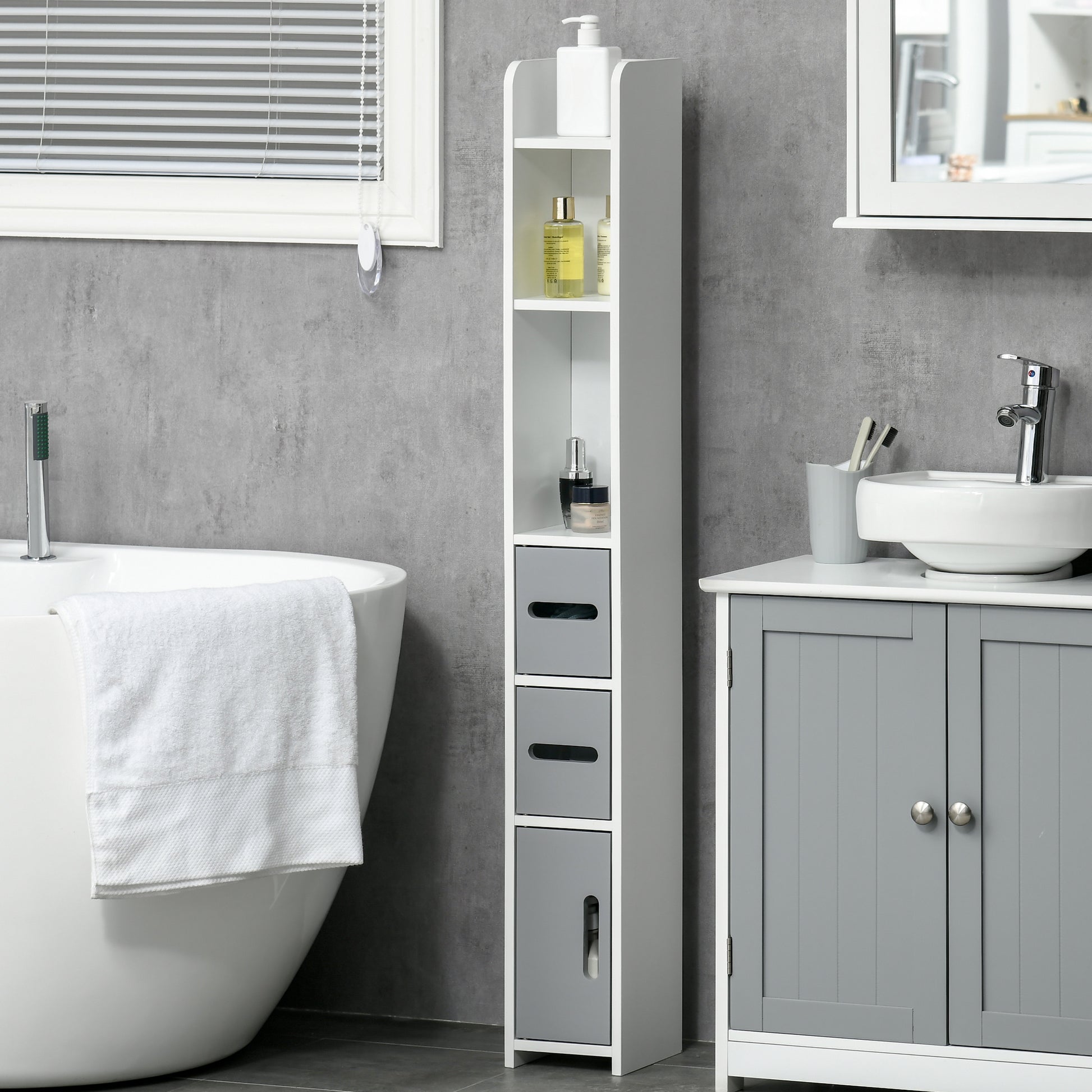 kleankin Modern Bathroom Storage Cabinet